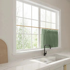 Liz Linen Pleated Cafe Curtains