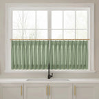 Liz Linen Pleated Cafe Curtains