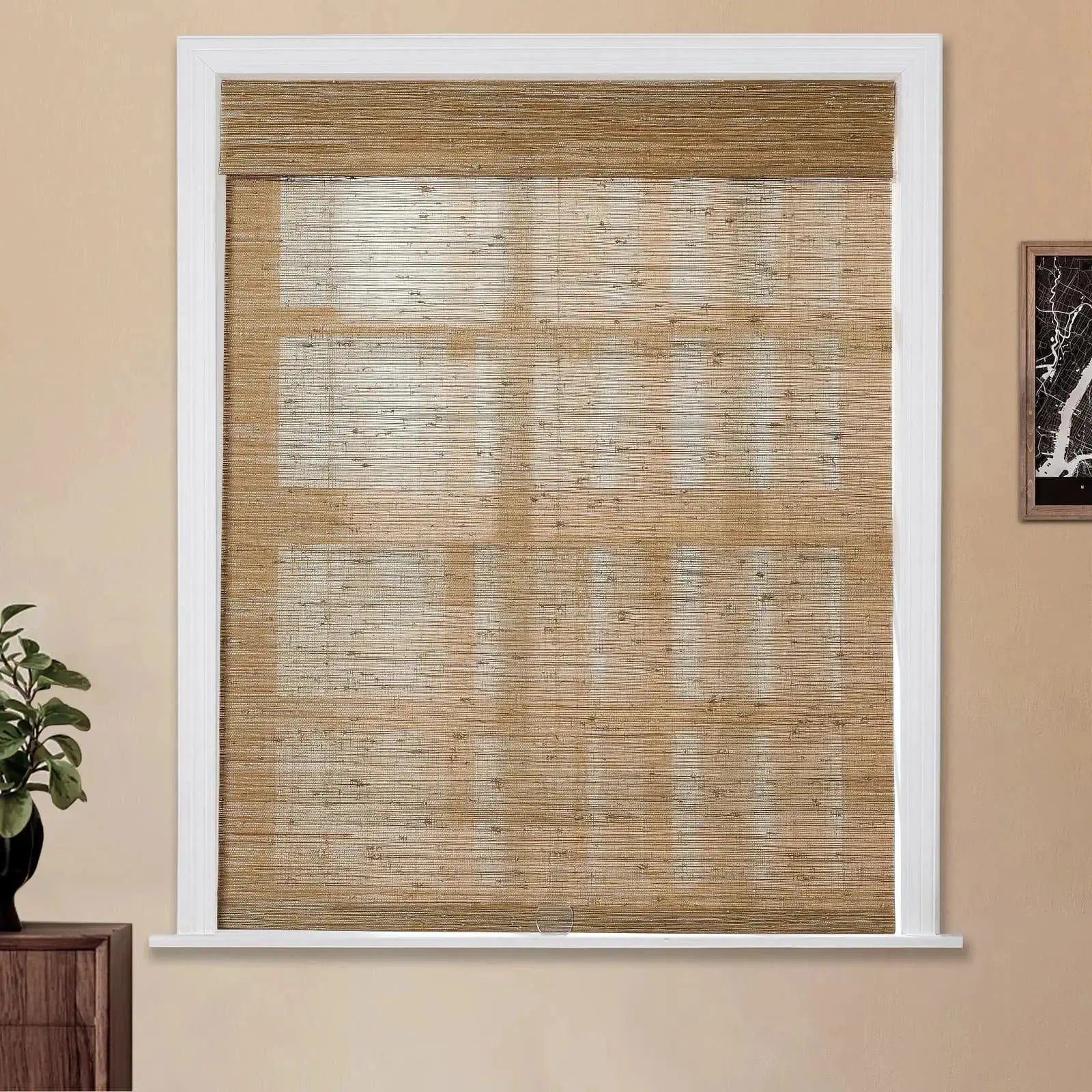 Natural Jute Bamboo Woven Shade - Bark