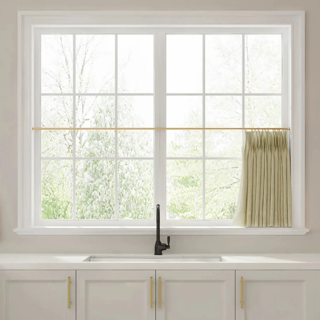 Liz Linen Pleated Cafe Curtains