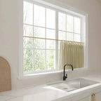 Liz Linen Pleated Cafe Curtains