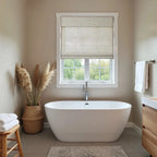 Rae Natural Ramie Flax Woven Wood Shades - Series C