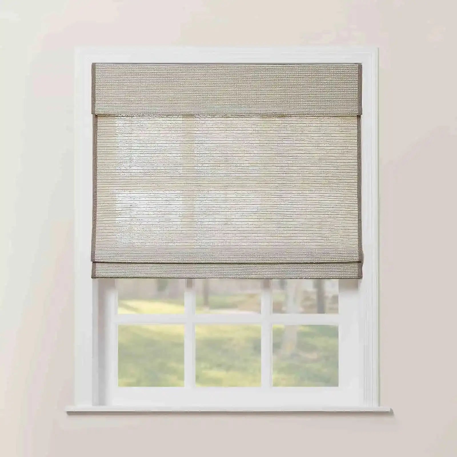 Rae Natural Ramie Flax Woven Wood Shades - Series C