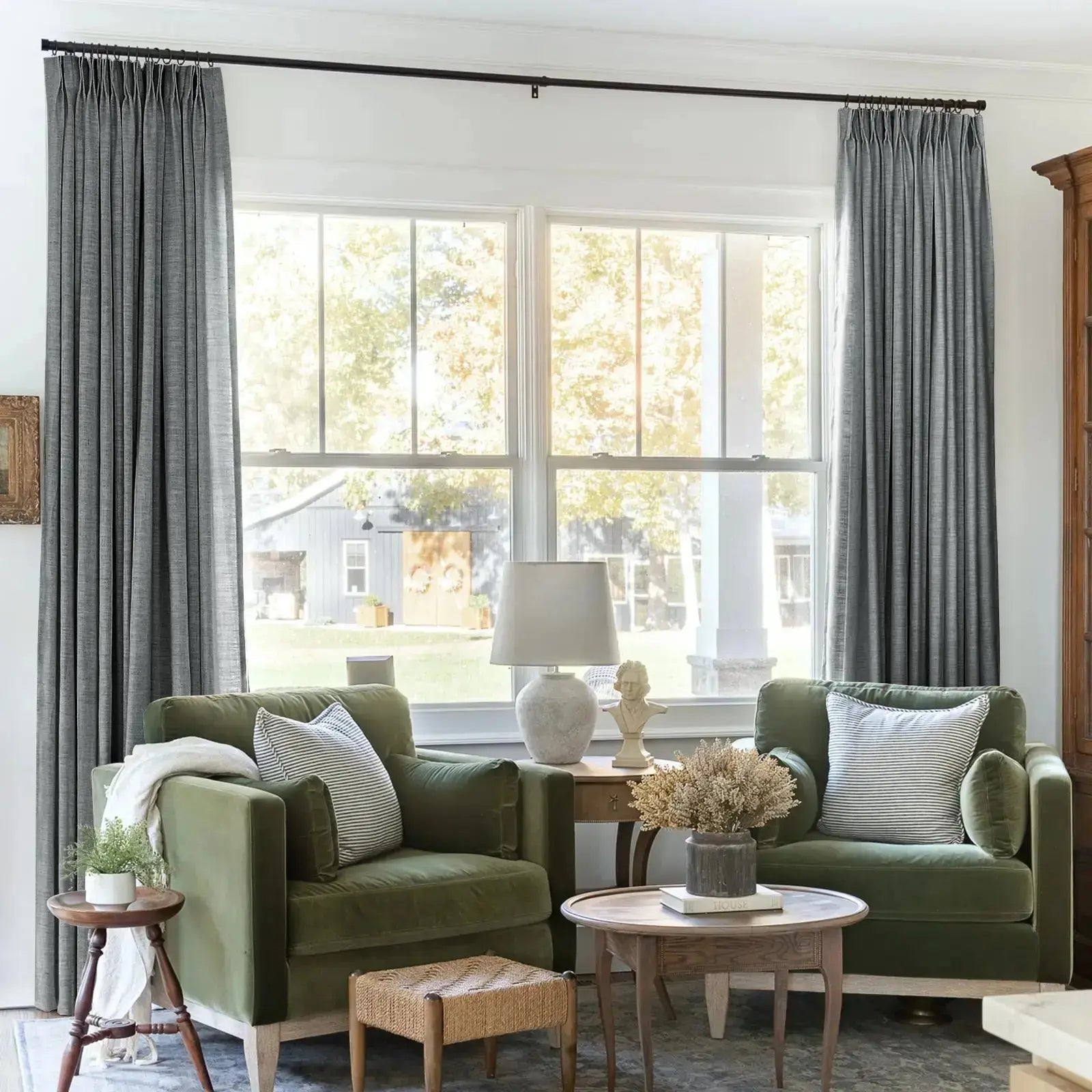 Liz Linen Drape Pleated