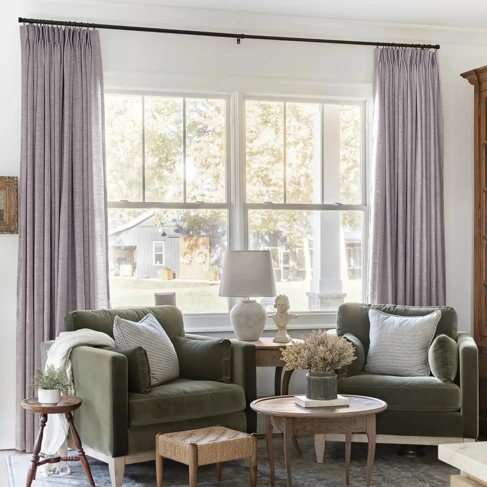 Liz Linen Drape Pleated