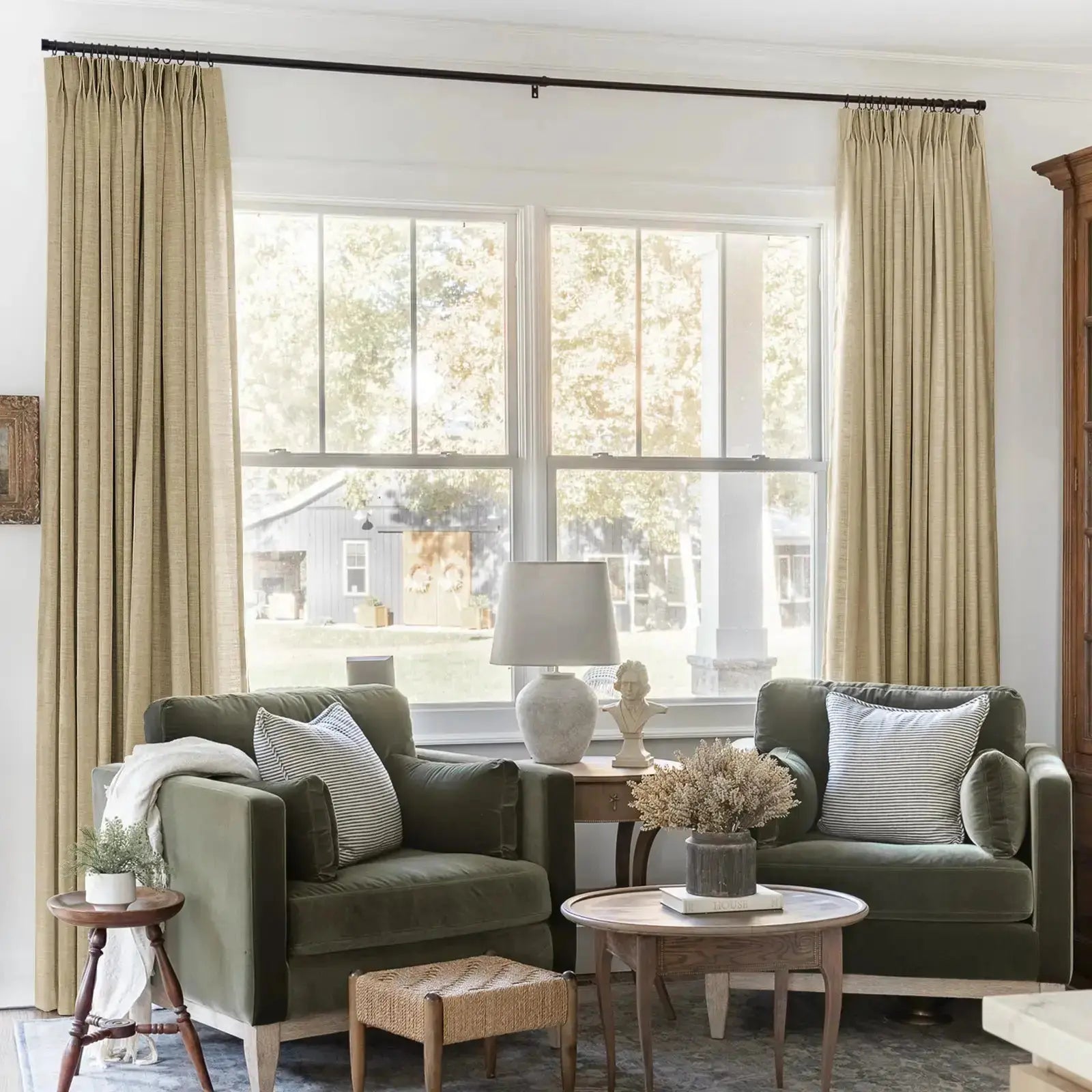 Liz Linen Drape Pleated