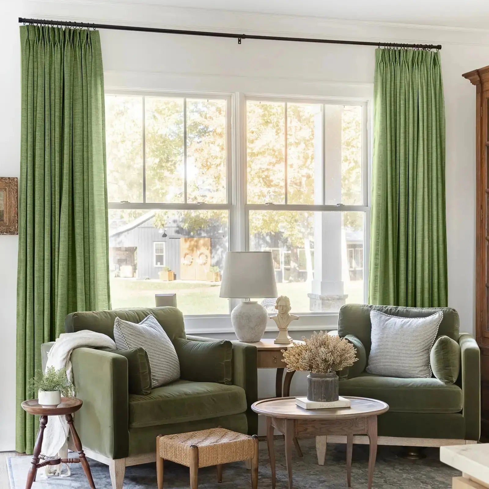 Liz Linen Drape Pleated