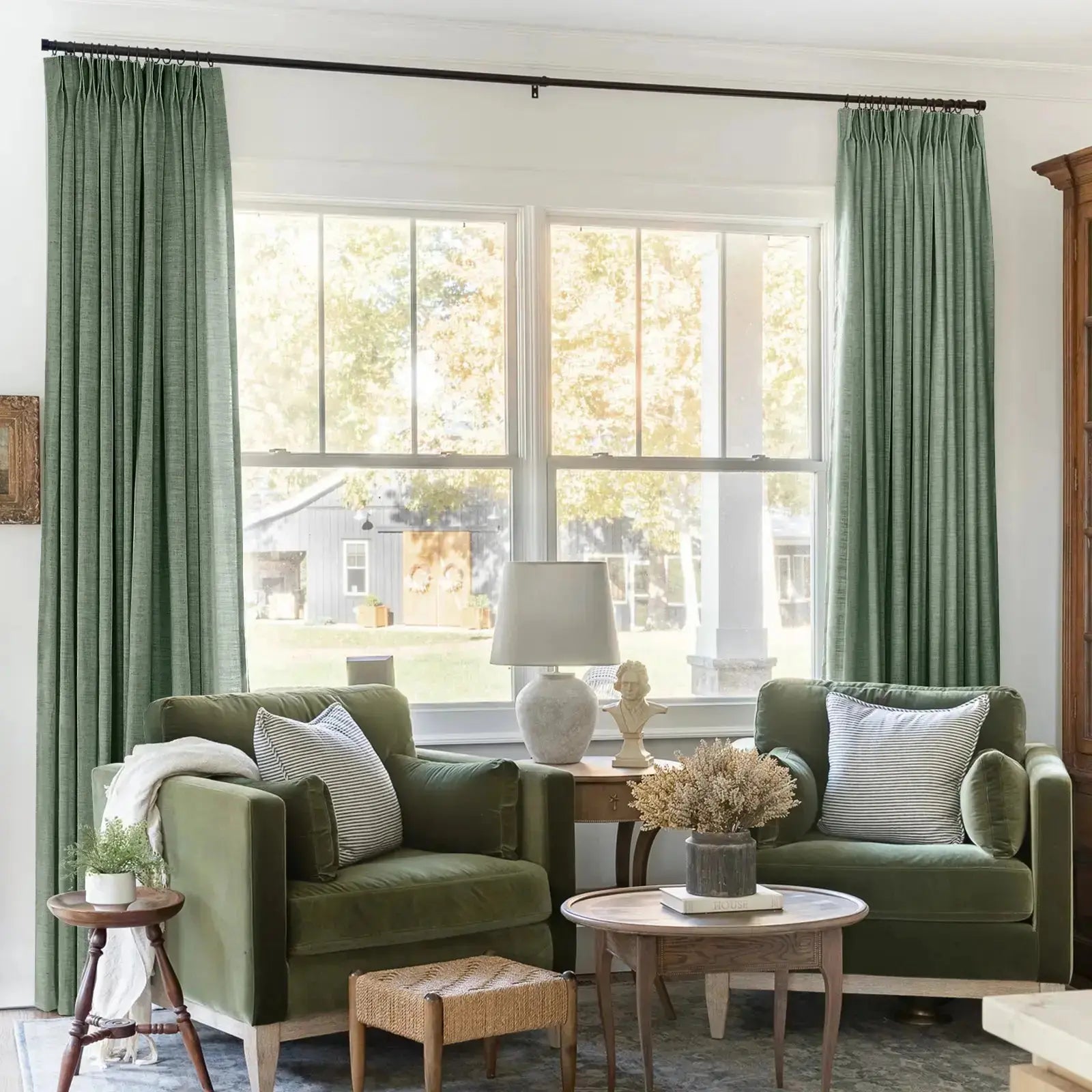 Liz Linen Drape Pleated