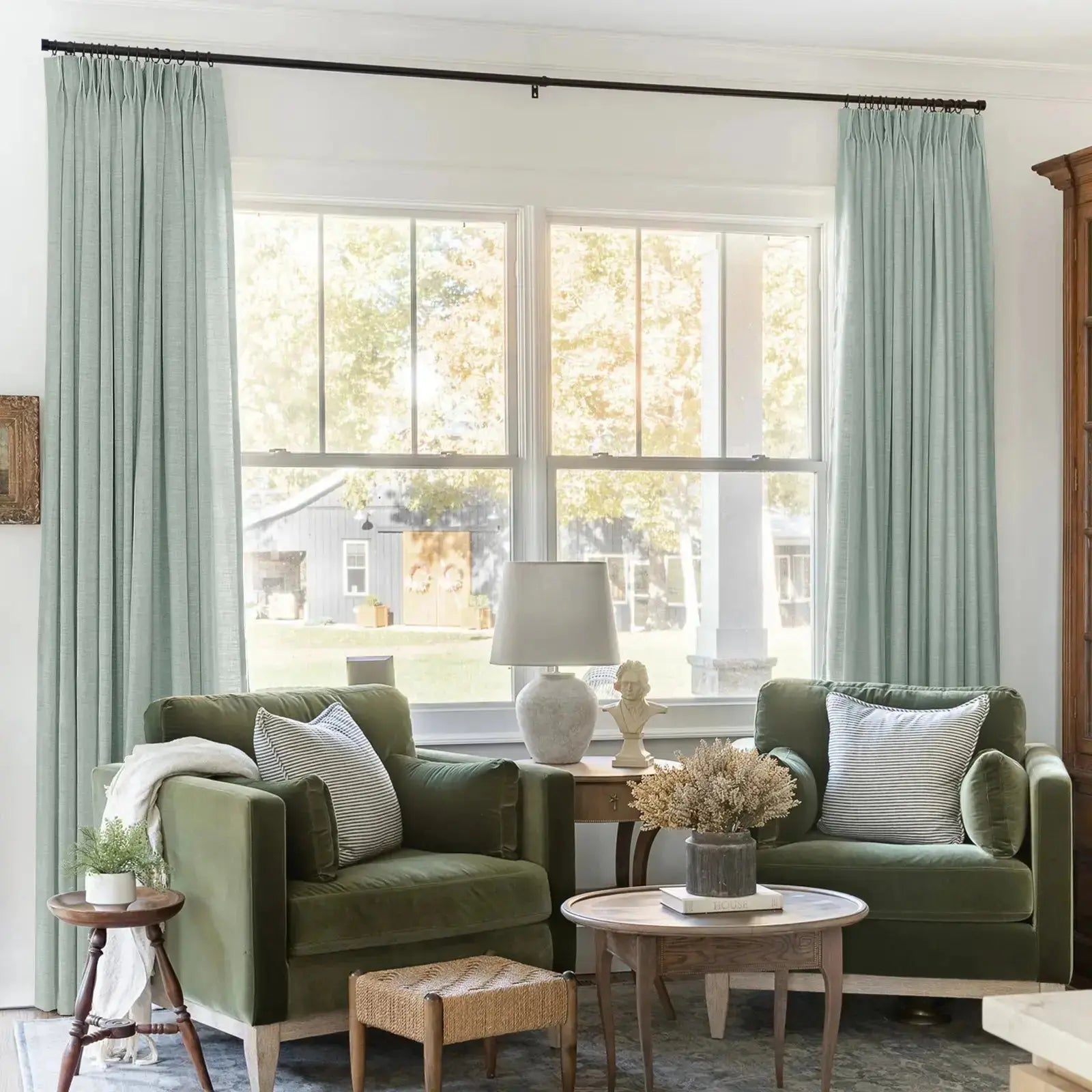 Liz Linen Drape Pleated