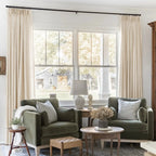 Liz Linen Pinch Pleat Ready Made Curtain with Blackout Thermal Lining