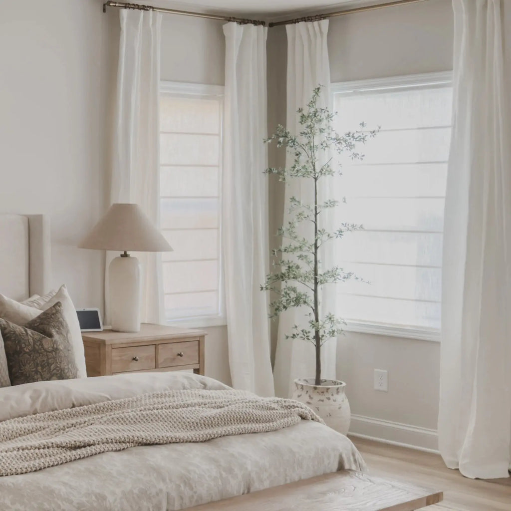 Liz Linen Roman Shade Cordless