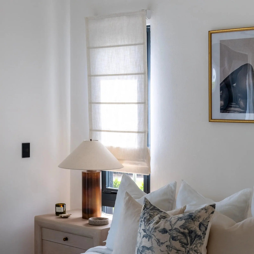 Motorized Roman Shade Cordless