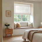 Rae Natural Ramie Flax Woven Wood Shades - Series C