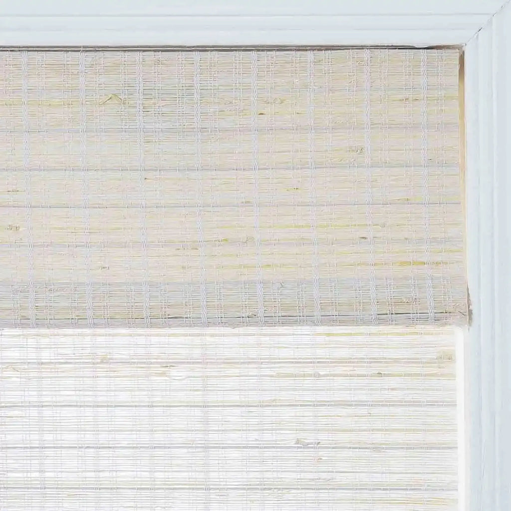 Rae Natural Ramie Flax Woven Wood Shades - Series C