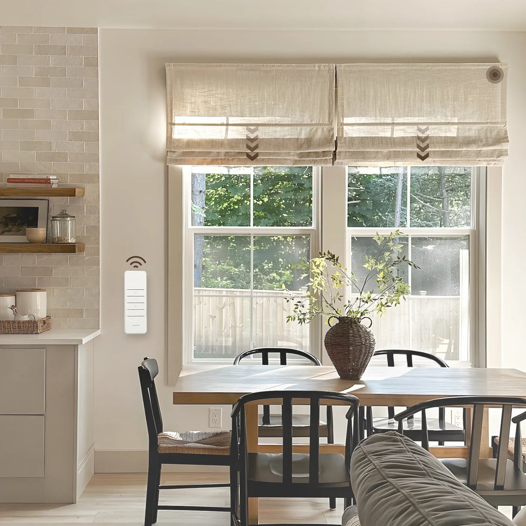 Motorized Roman Shade Cordless