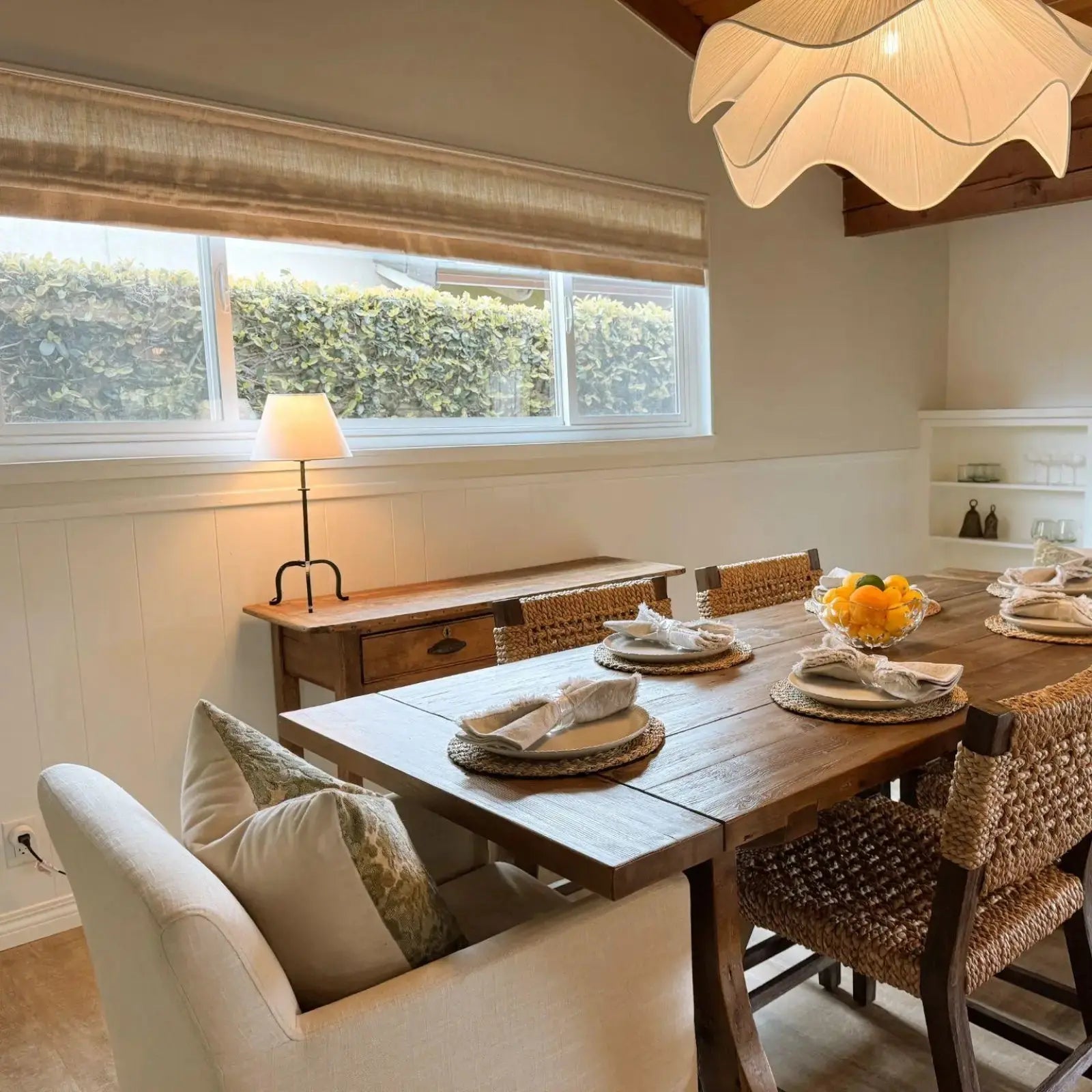 Motorized Roman Shade Cordless