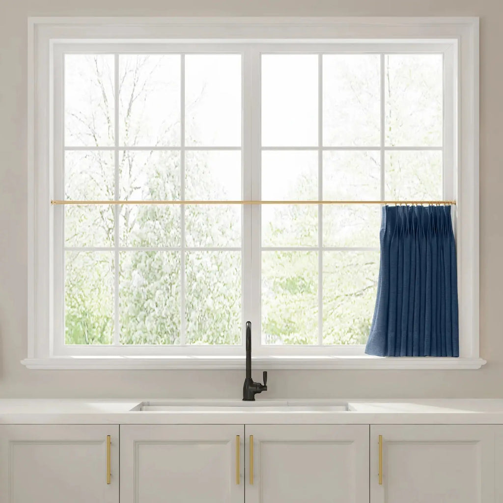 Liz Linen Pleated Cafe Curtains