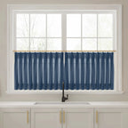 Liz Linen Pleated Cafe Curtains
