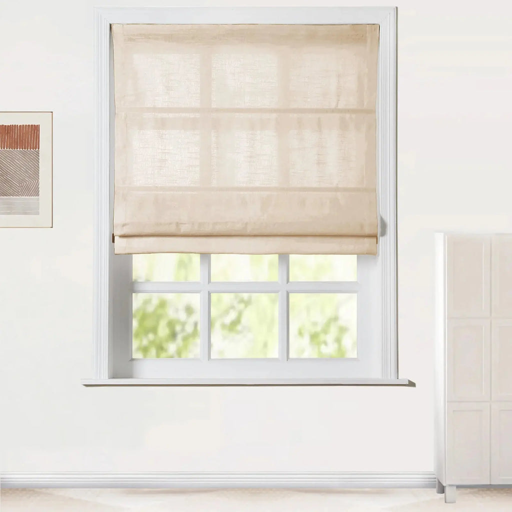 Jawara Linen Cotton Roman Shade Cordless