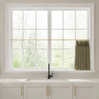 Liz Linen Pleated Cafe Curtains