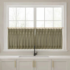 Liz Linen Pleated Cafe Curtains