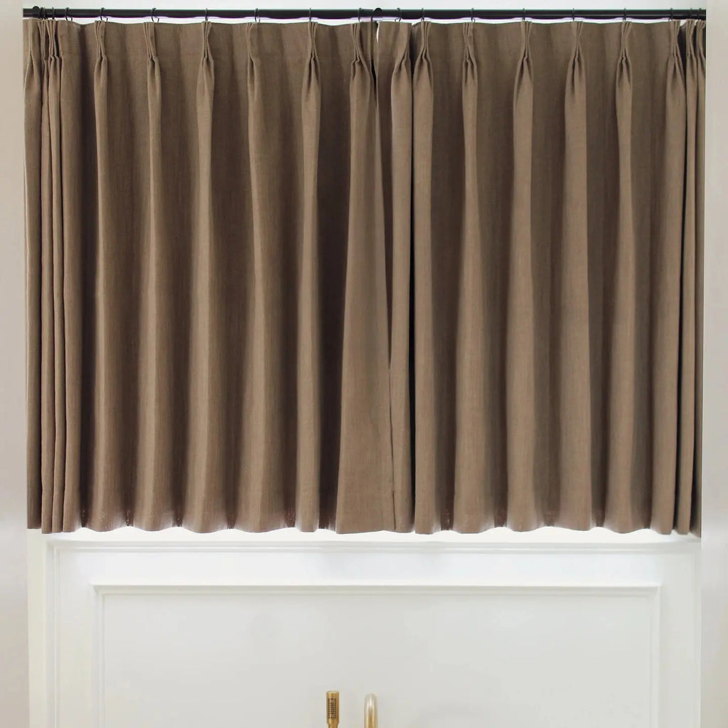 Liz Linen Pleated Cafe Curtains