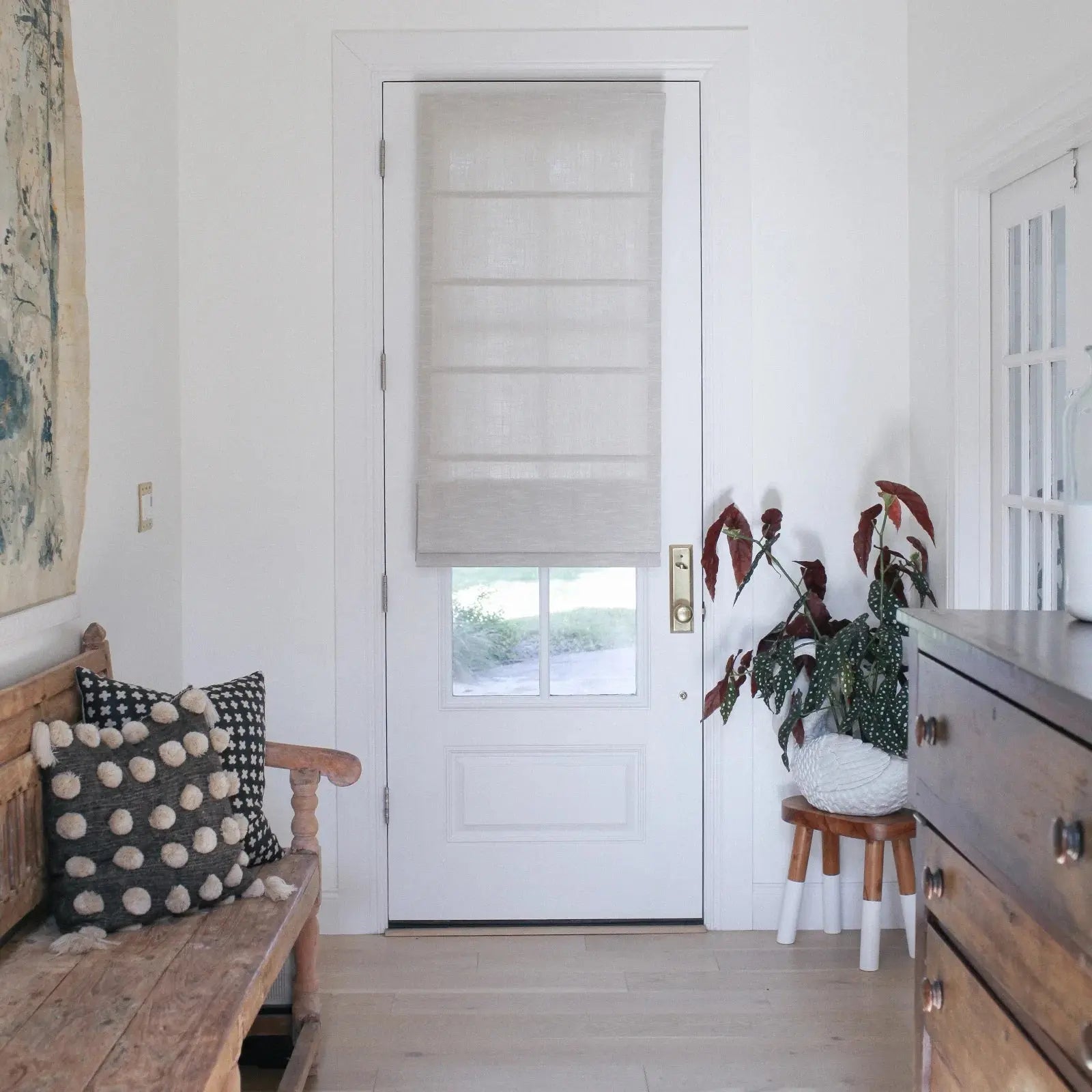 Motorized Roman Shade Cordless