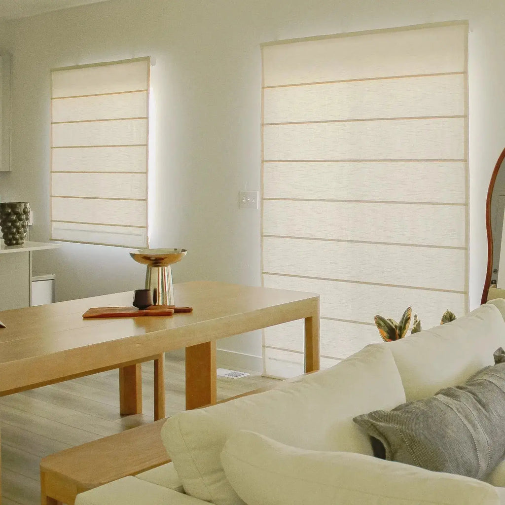 Motorized Roman Shade Cordless