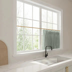 Liz Linen Pleated Cafe Curtains