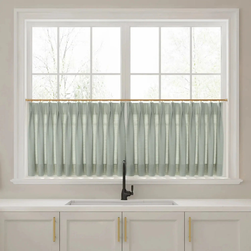 Liz Linen Pleated Cafe Curtains