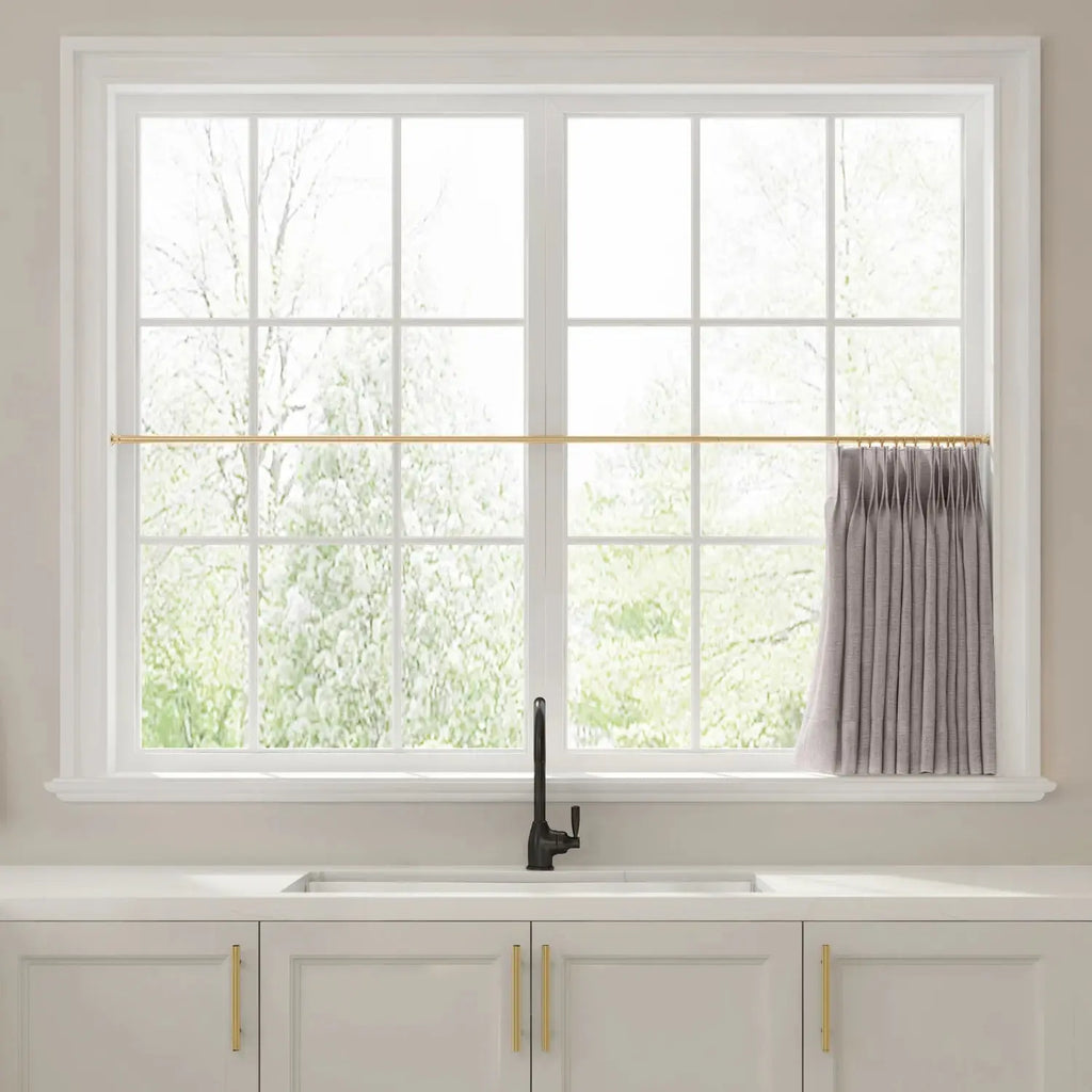 Liz Linen Pleated Cafe Curtains