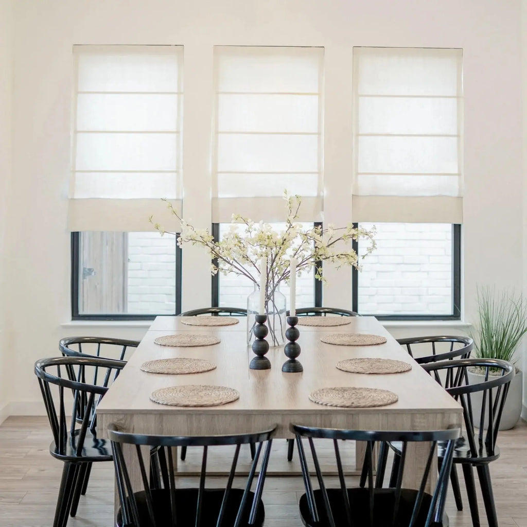 Patti Belgian Linen Roman Shade Cordless