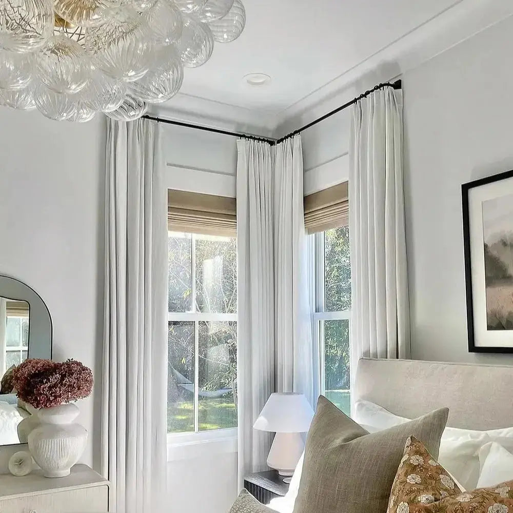 Patti Premium 100% Belgian Flax Linen Curtain Pleated