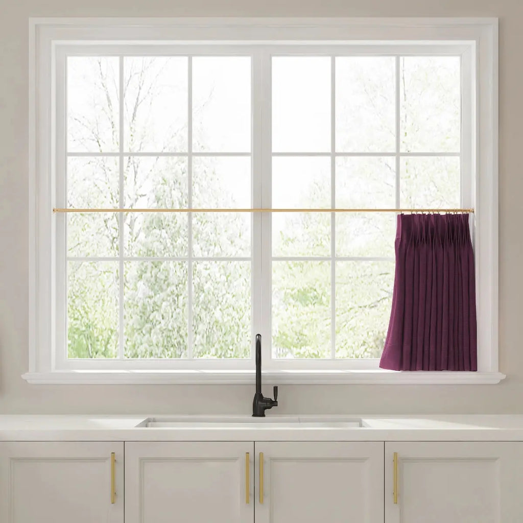 Liz Linen Pleated Cafe Curtains