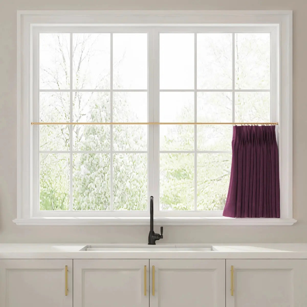 Liz Linen Pleated Cafe Curtains