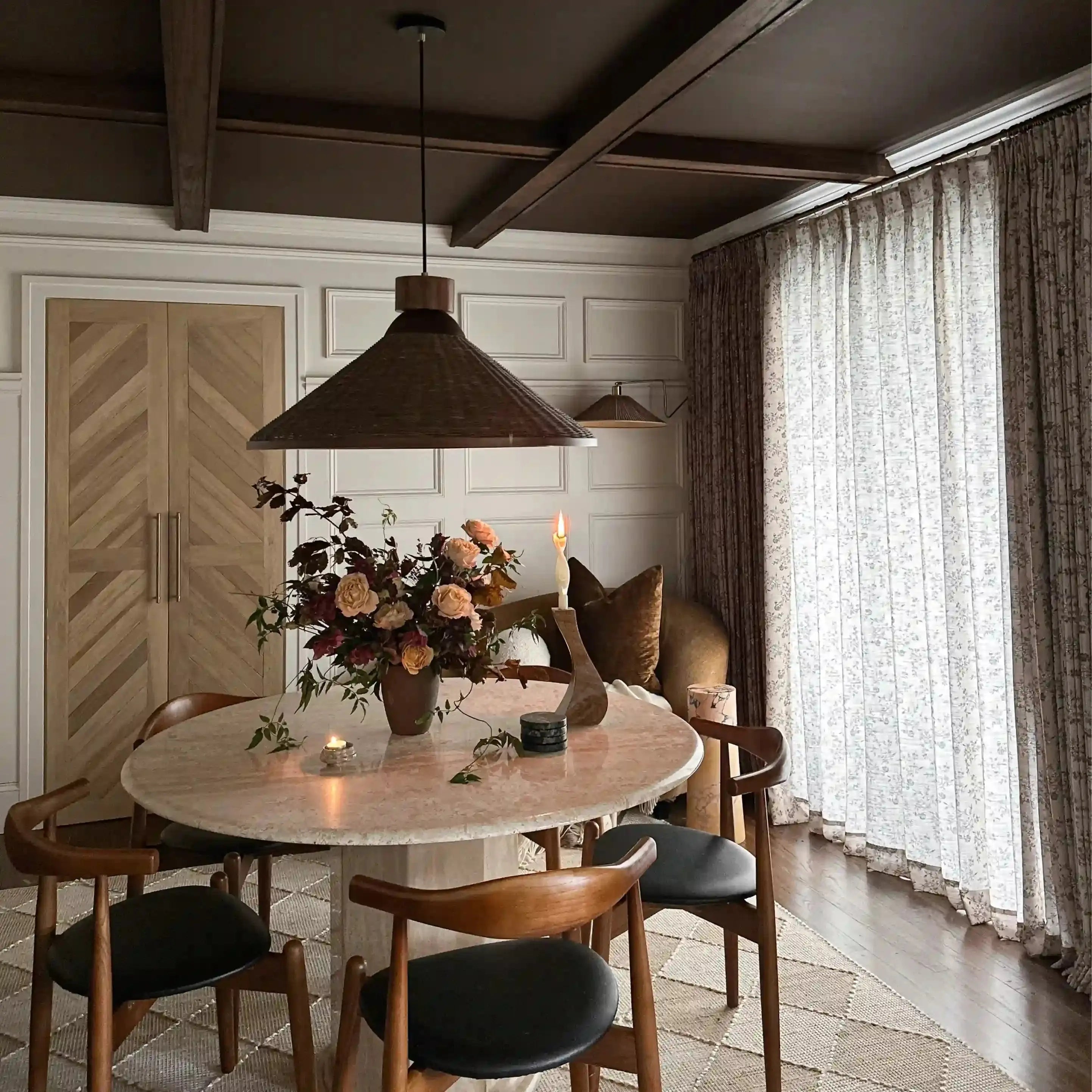 Sara Le Print Linen Drapery Pleated