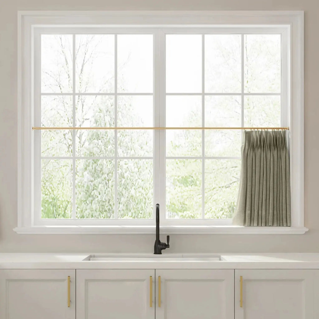 Liz Linen Pleated Cafe Curtains