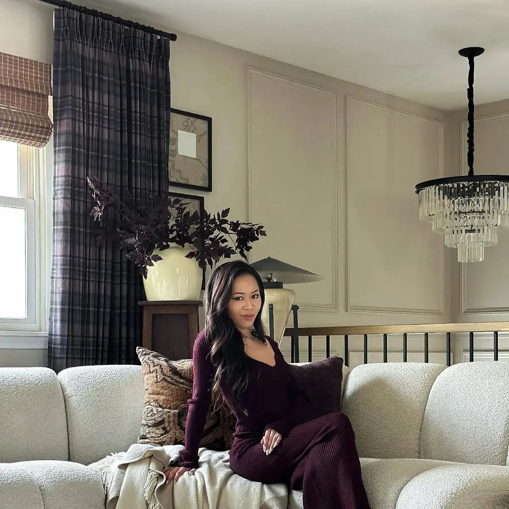 Sara Le Print Linen Drapery Pleated