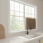 Liz Linen Pleated Cafe Curtains