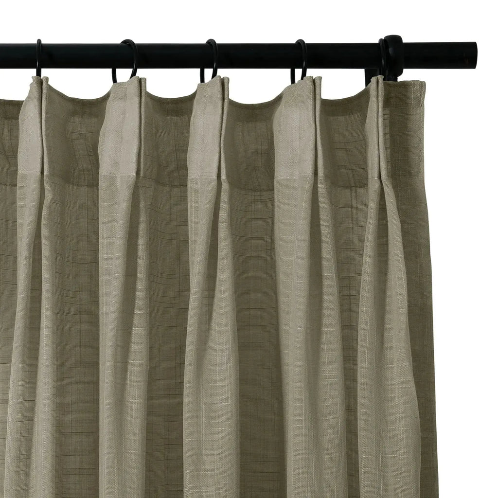 Flynn Airy Lightweight Sheer Curtain Pleated
