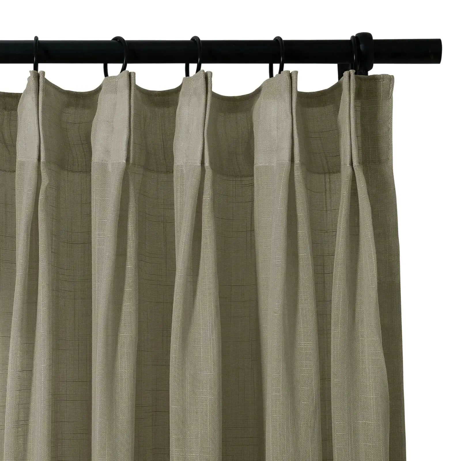 Flynn Airy Lightweight Sheer Curtain Pleated