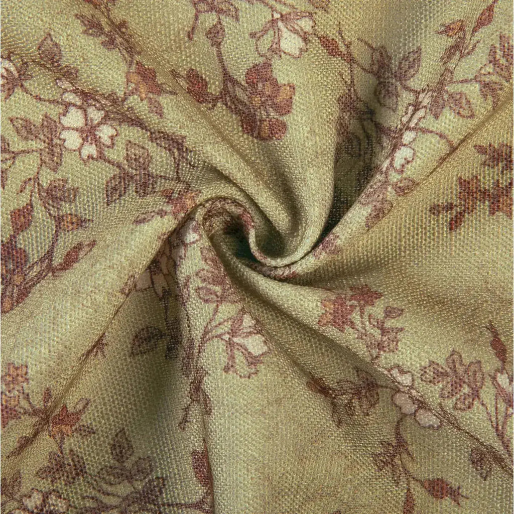 Sara Le Print Linen Drapery Pleated