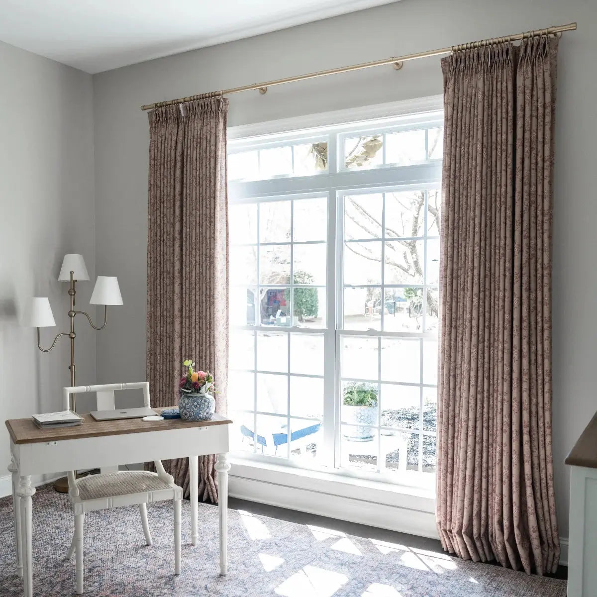 Sara Le Print Linen Drapery Pleated