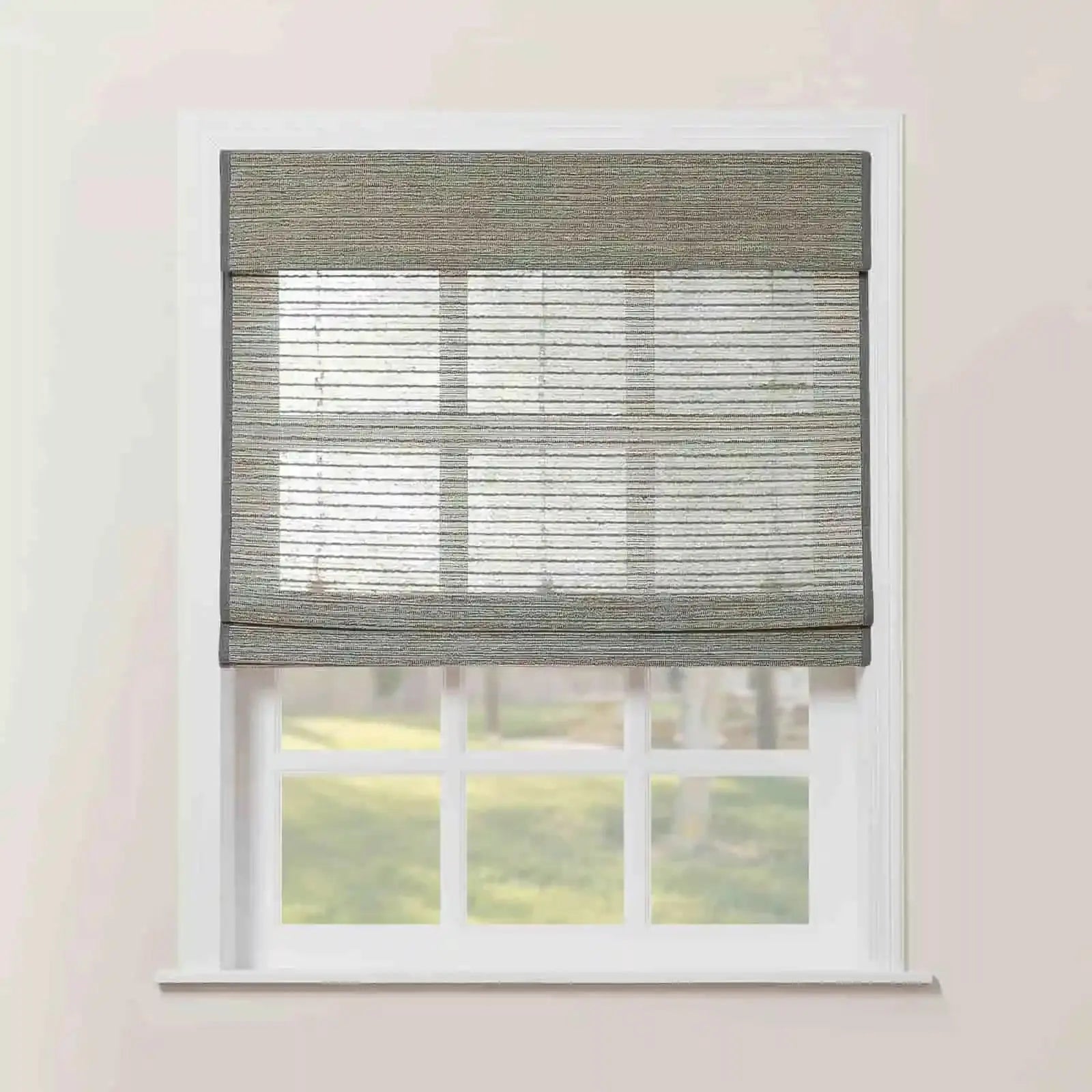 Rae Natural Ramie Flax Woven Wood Shades - Series C