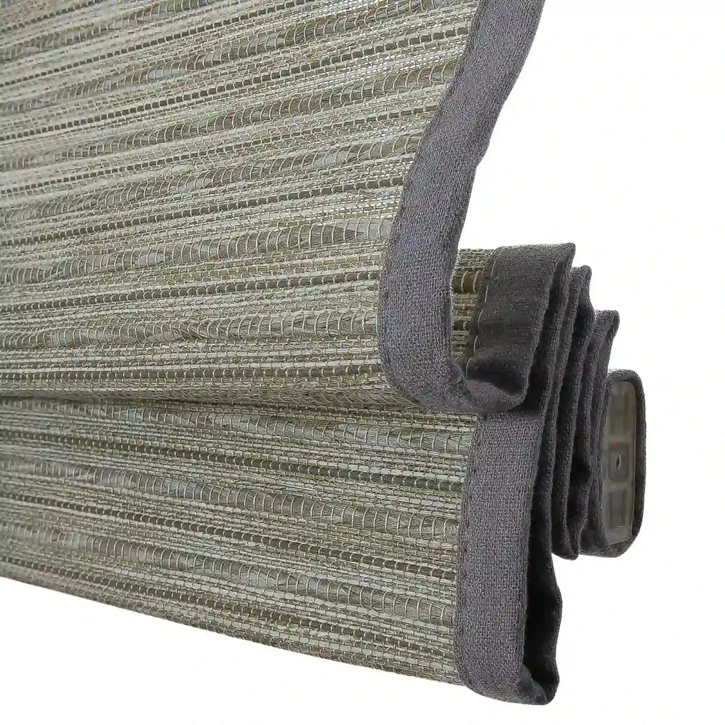 Rae Natural Ramie Flax Woven Wood Shades - Series C