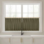 Liz Linen Pleated Cafe Curtains