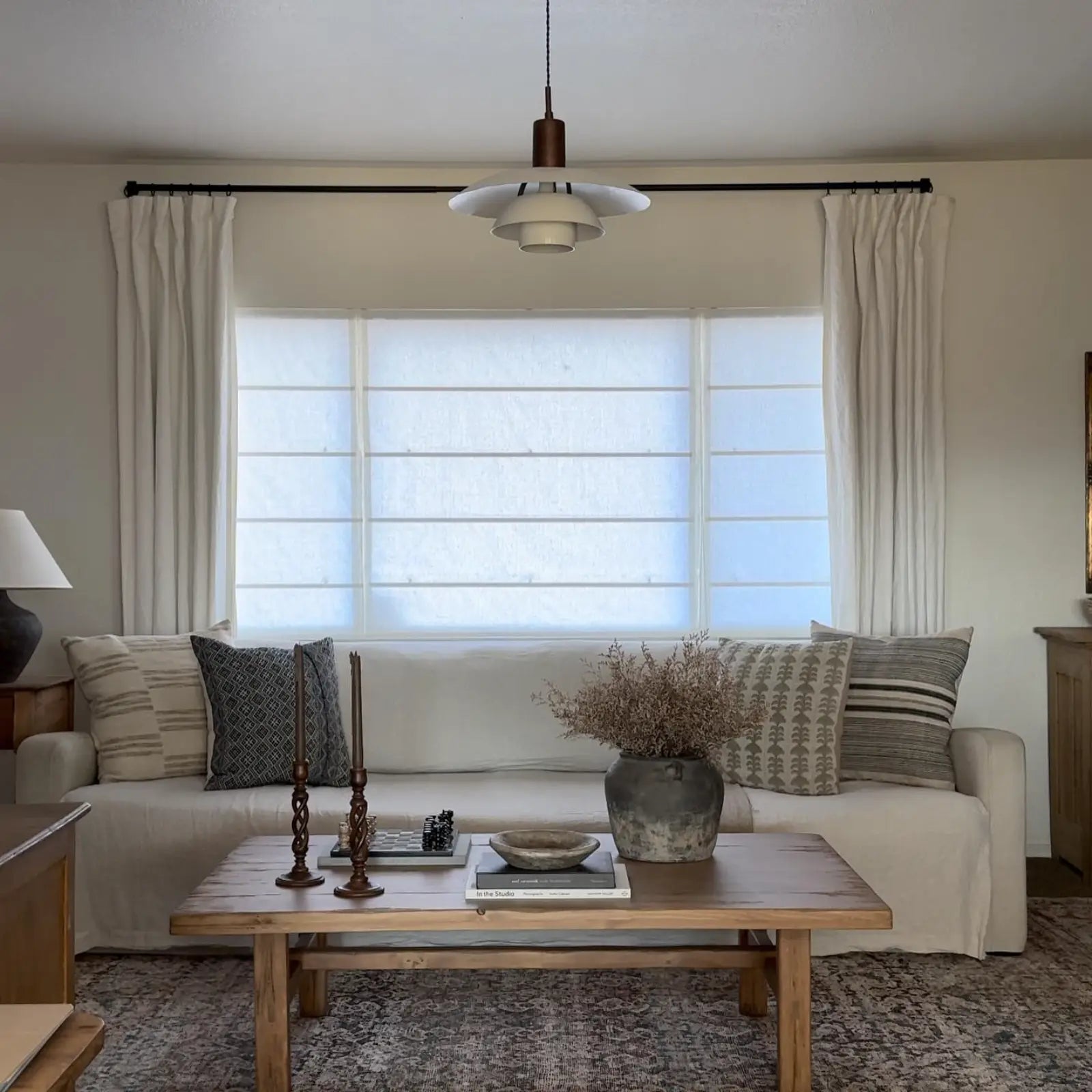 Motorized Roman Shade Cordless