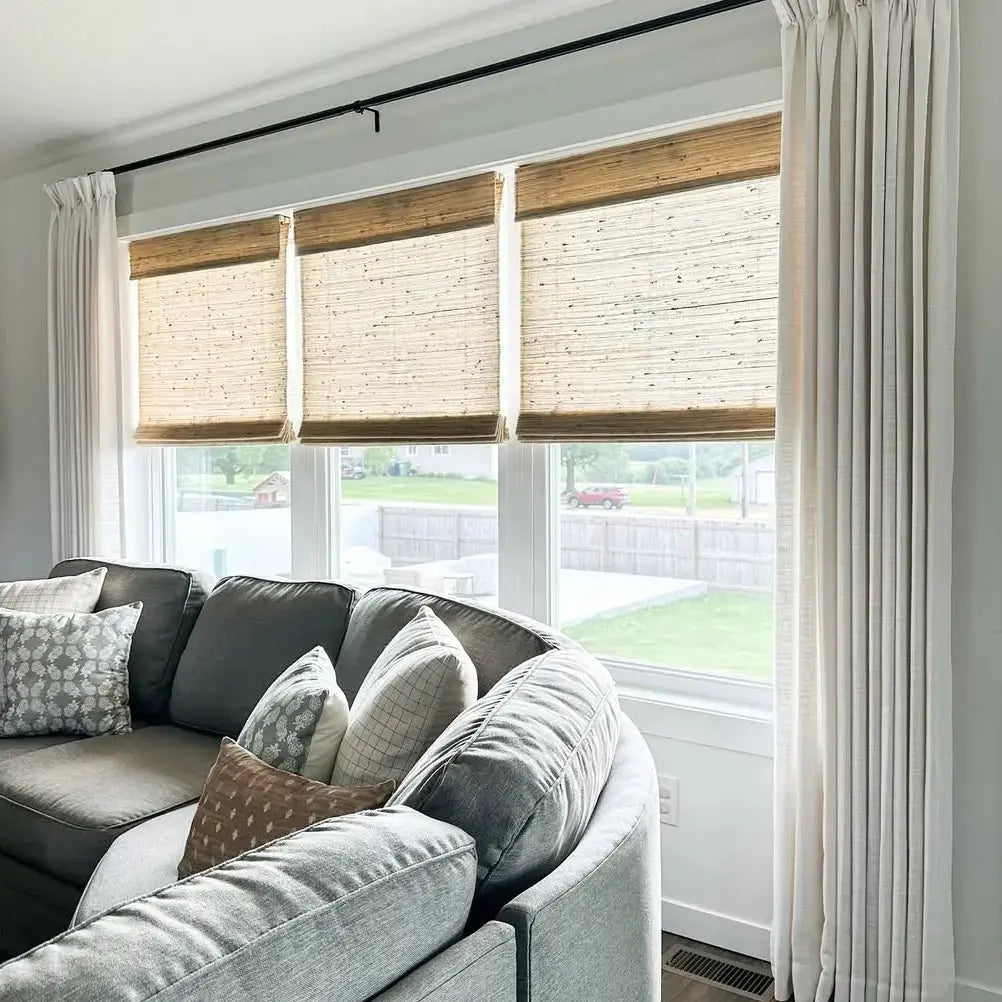 Natural Ramie Bamboo Woven Shade - Beige