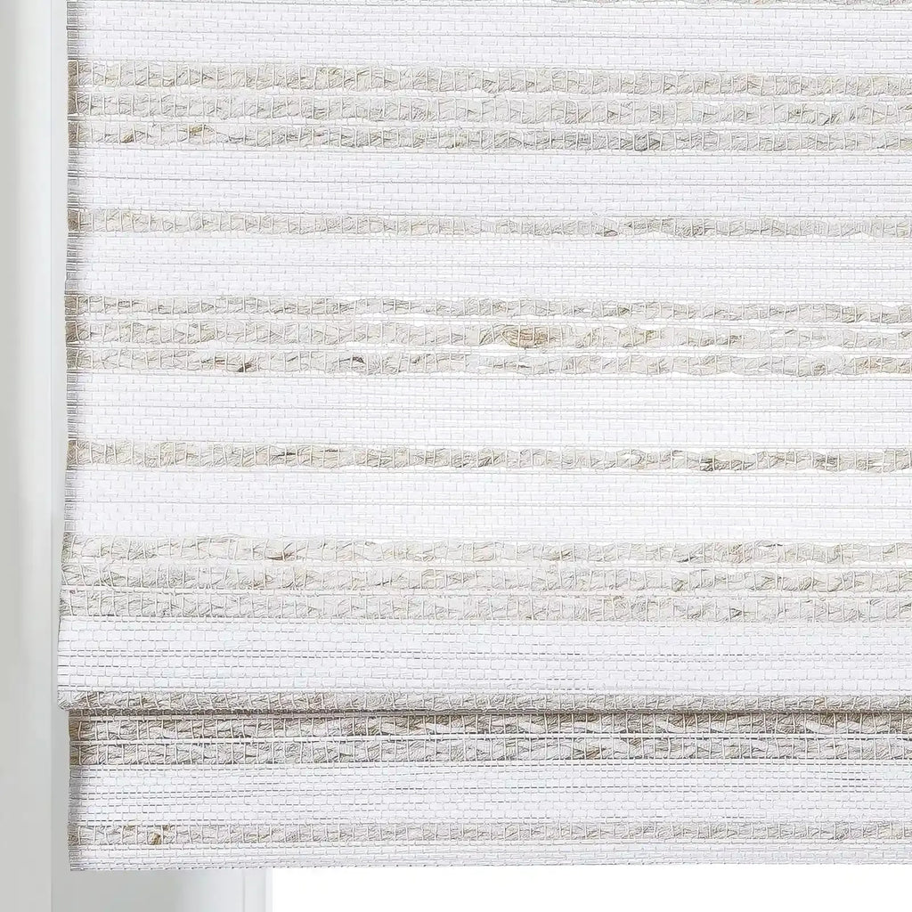 Rae Natural Ramie Flax Woven Wood Shades - Series C