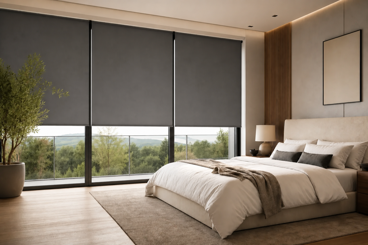 Blackout Motorized Roller Shades